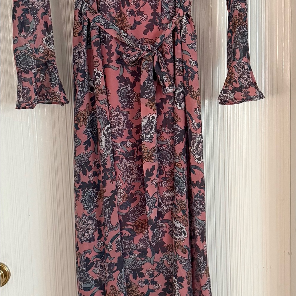 Elegant Floral Long Sleeve Dress Jessica Simpson maternity maxi dress